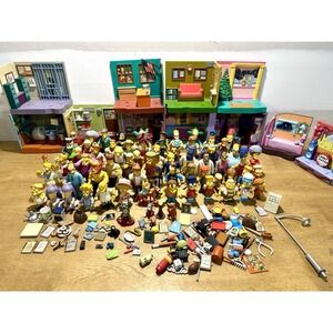 The Simpsons Playmates Toys Lot Interactive Environment 75 Figures 11 Scenes Acc